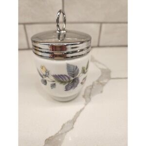 Vintage‎ Royal Worcester Porcelain Floral Flowers Egg Coddler Made In England